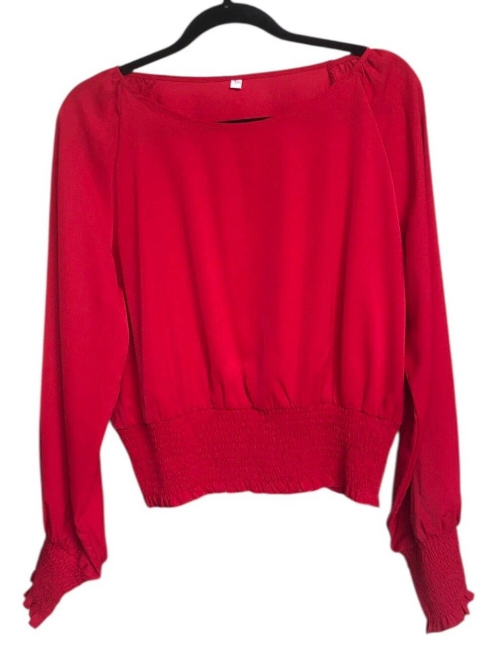 Off-Shoulder Red Women's Sweater - Picture 2 of 6